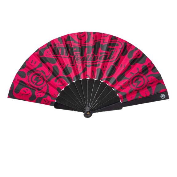Handfan - smiley pink