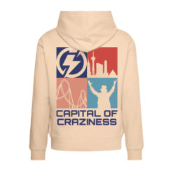 Capital Of Craziness Beige Hoodie