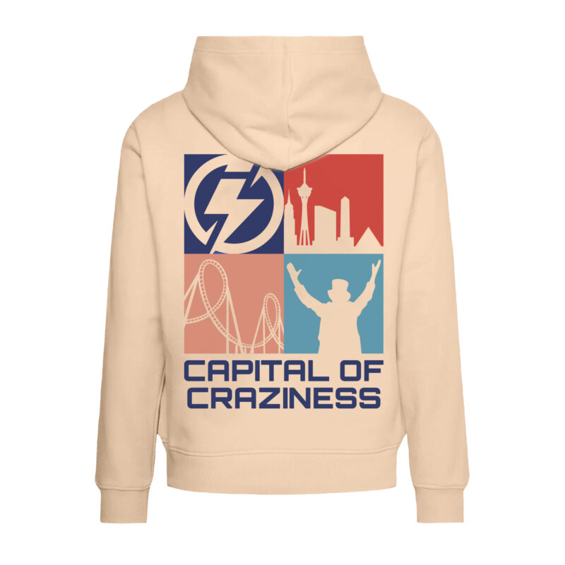 Capital Of Craziness Beige Hoodie