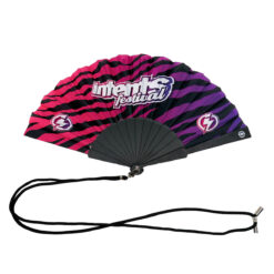 Handfan - Pink Zebra cord